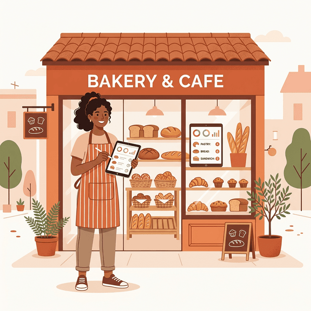 Business owner listing surplus food on the platform