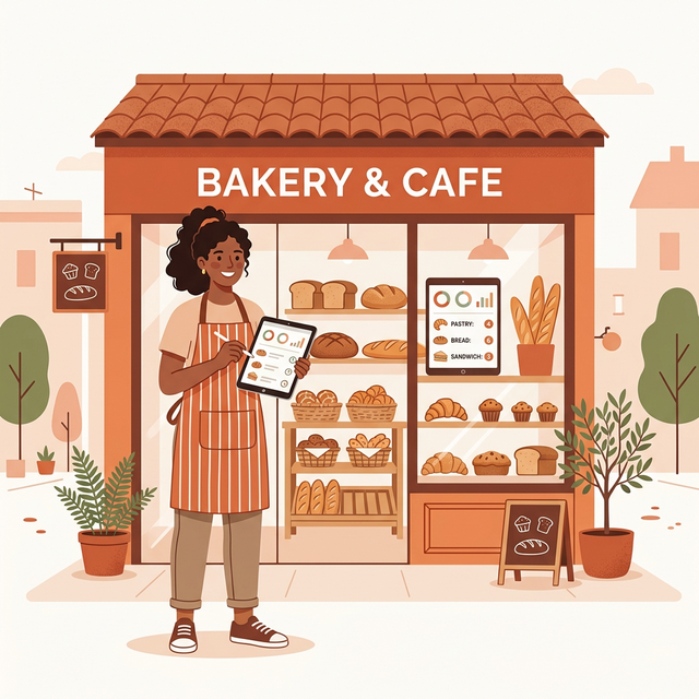 Business owner listing surplus food on the platform